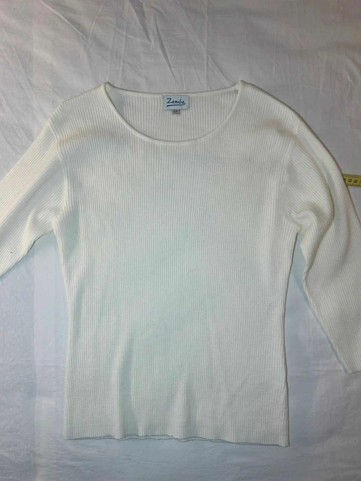 Blouse à manches longues blanc crème zamba